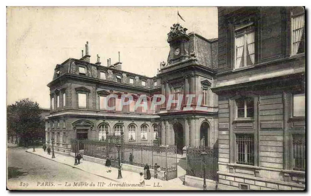 Paris — Das Rathaus des 3. Arrondissements — LL. n° 829 - Vorderseite