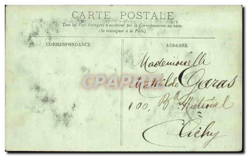 Paris — Das Rathaus des 3. Arrondissements — LL. n° 829 - Rückseite