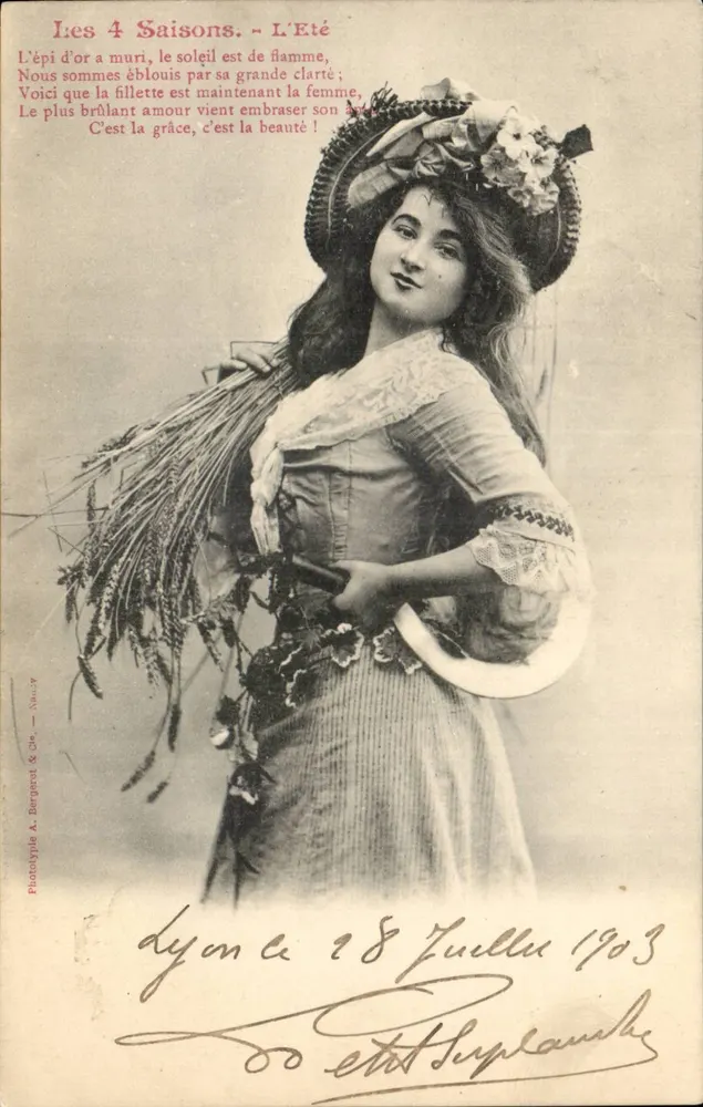 Die vier Jahreszeiten. - Sommer — Phototype A. Bergent & Cie, Nancy - Vorderseite