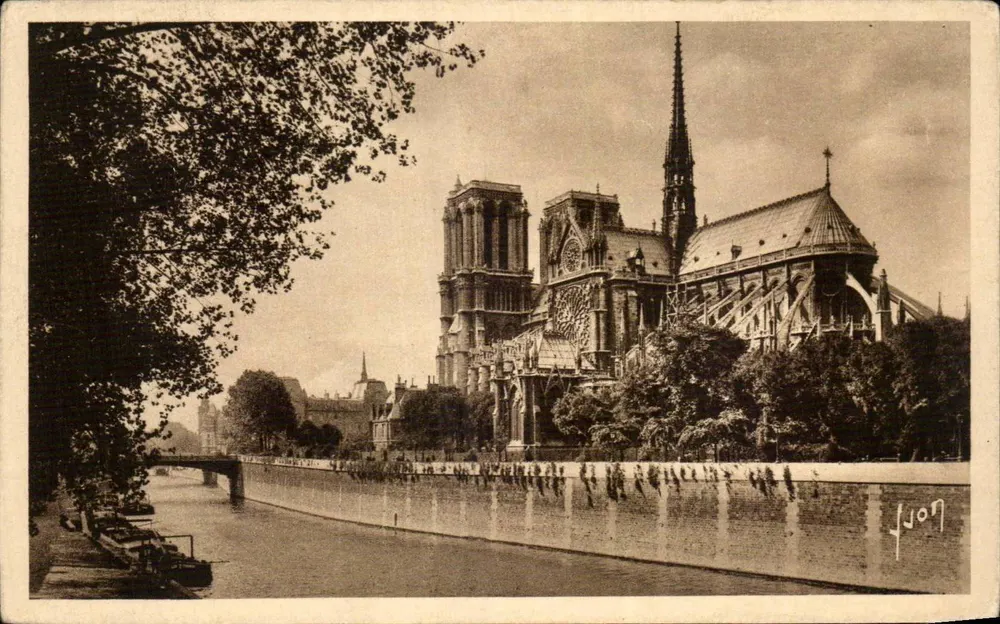 Notre-Dame de Paris — Ansicht von der Seine — Verlag L. Juon - Vorderseite