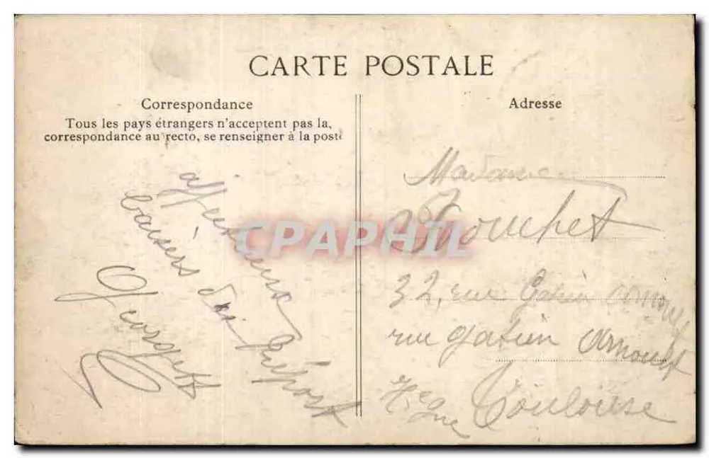 Le Tréport — Tempestade de equinócio — Editor: L.P. n°8 - Verso
