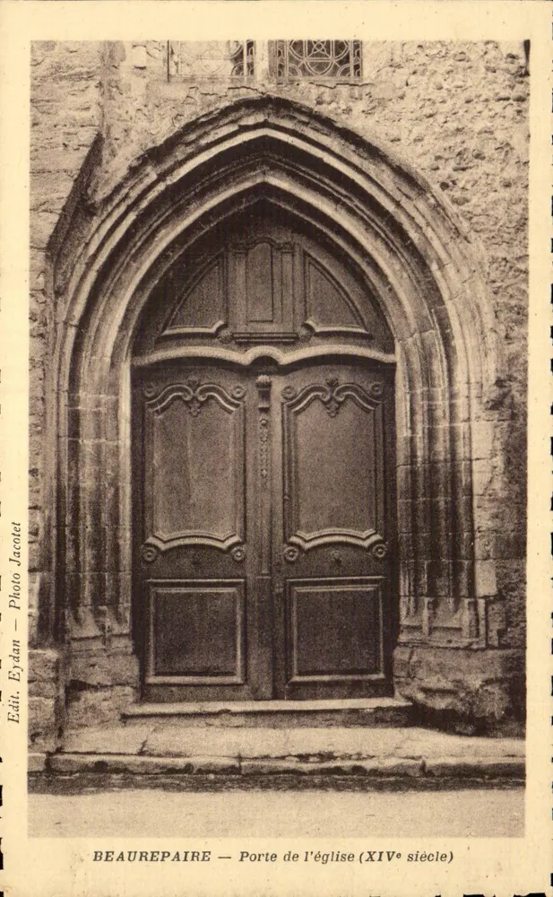 Beaurepaire — Porta da Igreja (século XIV) — Éd. Eydan - Foto Jacolet - Frente