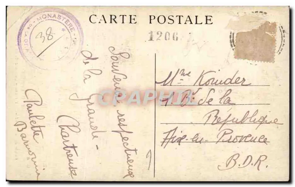 Die Fourvoirie-Wasserfall — Route der Grande-Chartreuse — Dauphiné, n°100 - Rückseite