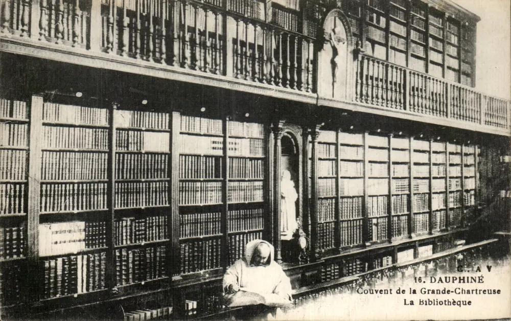 Kloster der Grande-Chartreuse — Die Bibliothek — C.A.V. 16. DAUPHINÉ - Vorderseite
