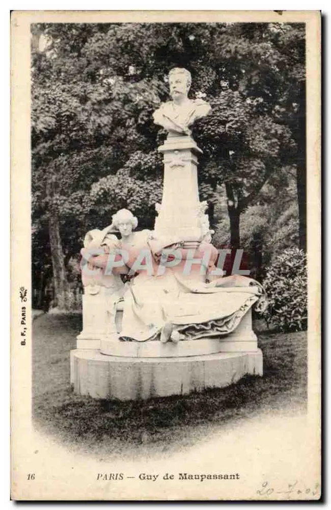 Paris — Guy de Maupassant — B. F., Paris, n°16 - Frente