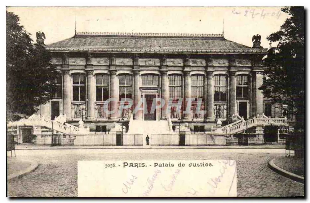 Paris - Palácio da Justiça — editor não identificado, n° de série 5056 - Frente