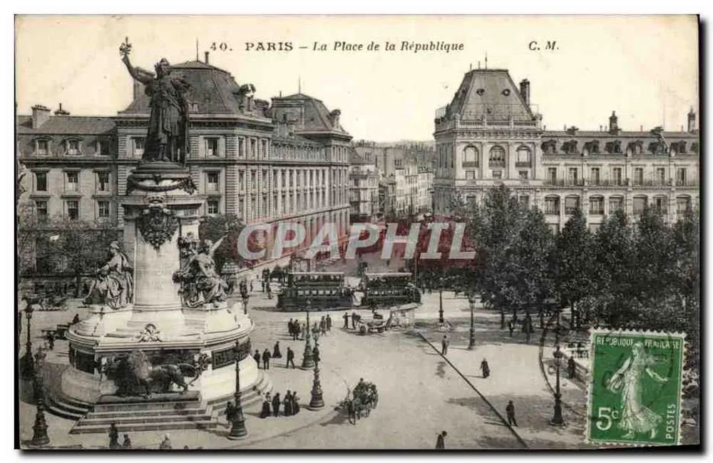 Paris — A Place de la République — C.M. n°40 - Frente