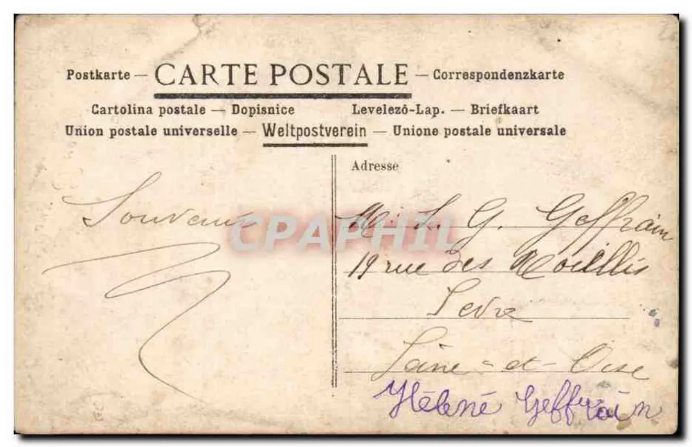 Frau am Balkon — Rosen und Efeu — Verlag J. O. Nr. 162 - Rückseite