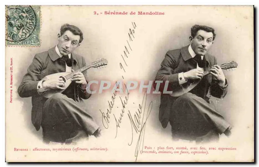 Serenade der Mandoline — 2. — Phototype A. Berbert & Cie, Nantes - Vorderseite