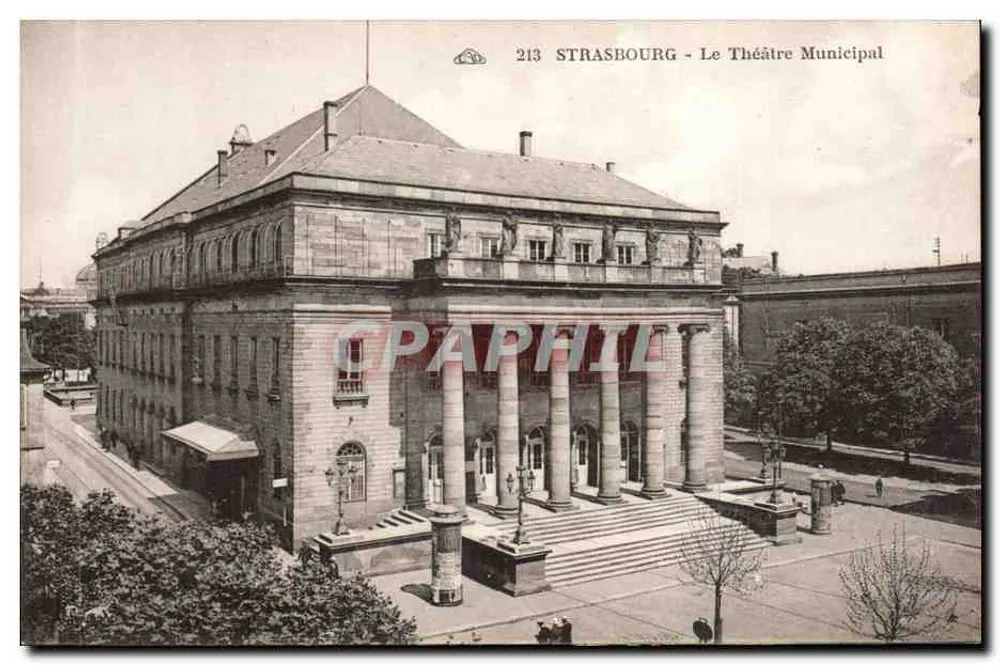 Strasbourg - Das Municipale Theater — Verleger Alsatianische Gesellschaft für Pädagogische Künste, Nr. 213 - Vorderseite