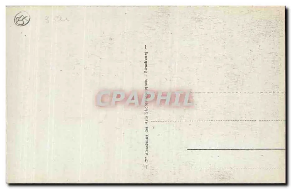 Strasbourg — Ansicht des Palastes der Rohan und der Kathedrale — Verleger: l'Académie des Arts Florentins - Rückseite