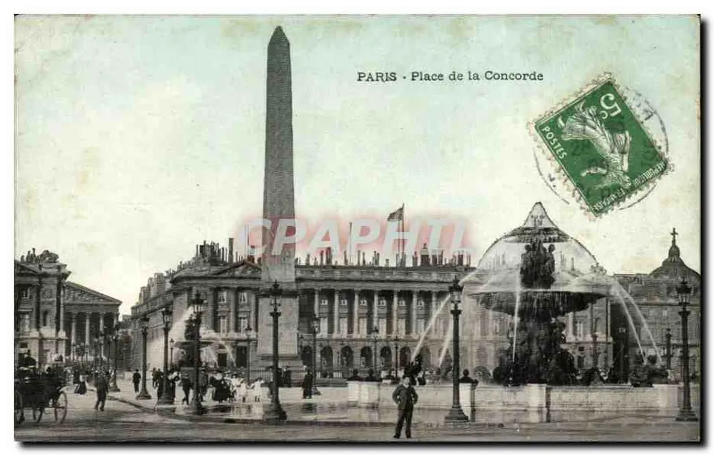 Paris - Place de la Concorde — Obélisque e Fontaine de la Concorde — editor desconhecido - Frente