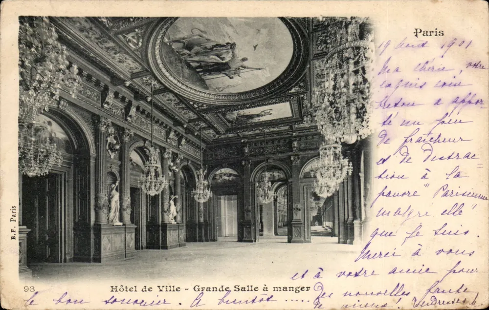 Hôtel de Ville - Grande Salle à manger — Paris — B.F. Paris n°93 - Frente