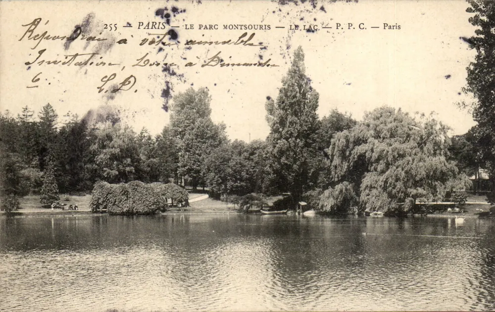 Paris — O Parque Montsouris — O Lago — P.P.C. — Paris - Frente