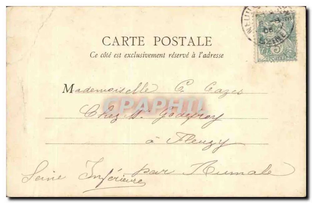 Paris — O Louvre — Porta Jean-Goujon — editor Ferrand, n° 199 - Verso