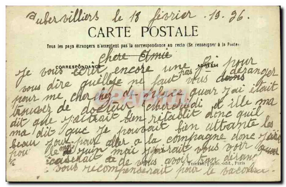 Paris - Boulevard e Porta Saint-Martin — E.M. n°5024 - Verso