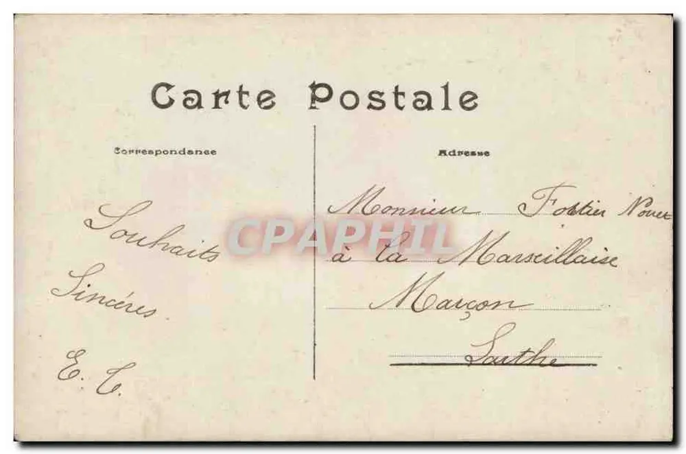 Frau in grünem Kleid mit einer Blume — gedruckter Text — Verlag PHOTO 2036 - Rückseite