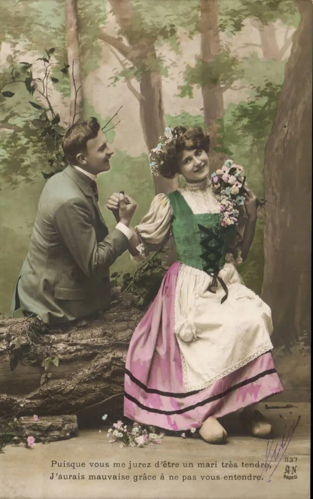 Heiratsantrag im Wald — A-N Paris, n° 1137 - Vorderseite