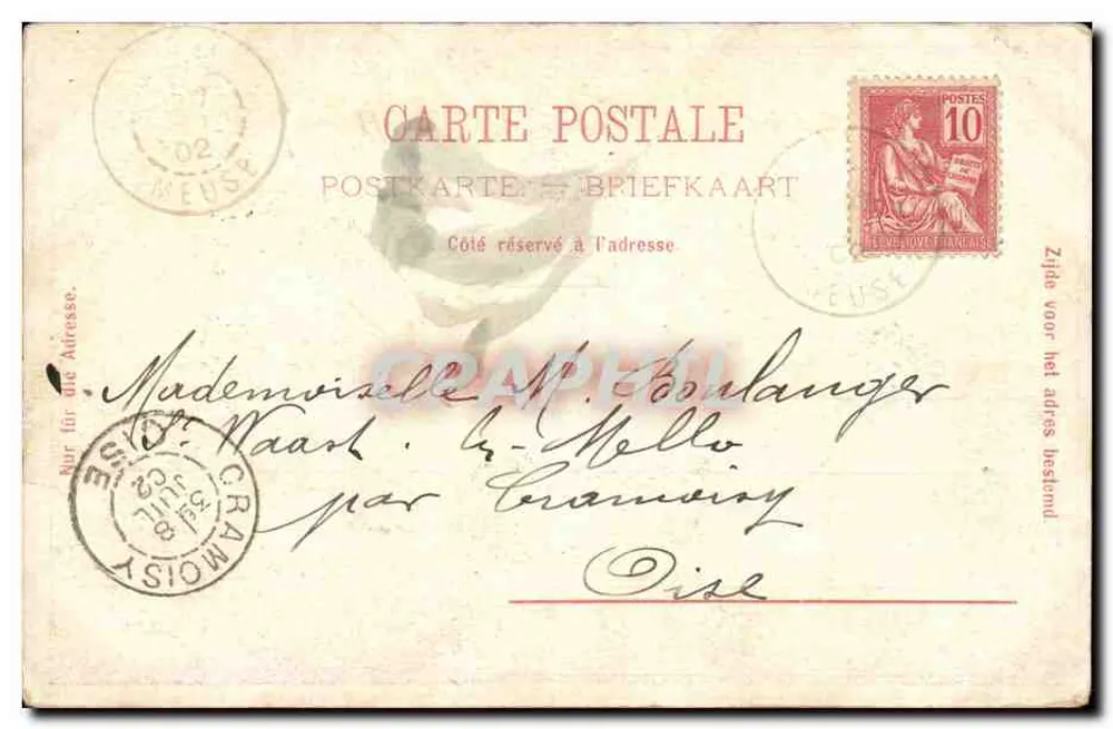 Tulipany żółte — Woëx, 1 lipca 1902 — Vaugas et Cie, Genewa - Rewers