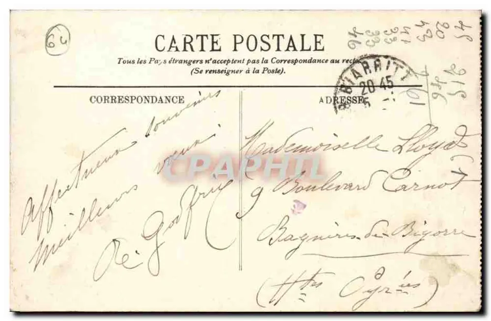 Biarritz — Vista geral da Praia — LL. - Verso