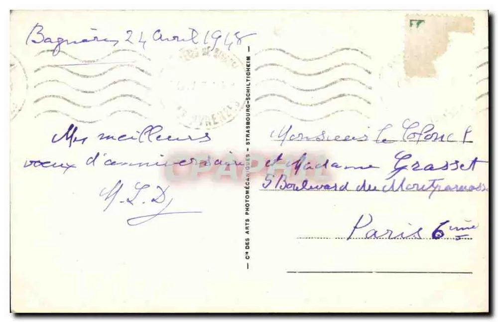 Bagnères-de-Bigorre — Die Wolkenmeer vom Pic du Midi aus gesehen — n°109 - Rückseite