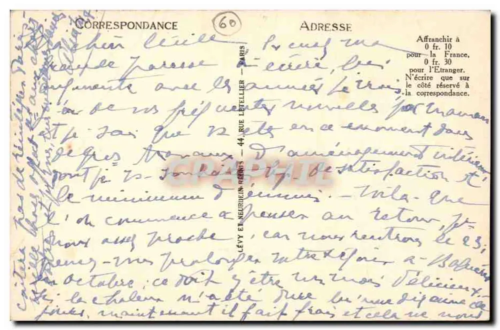 Compiègne - O Castelo e as Terrasses — LL, n° 98 - Verso