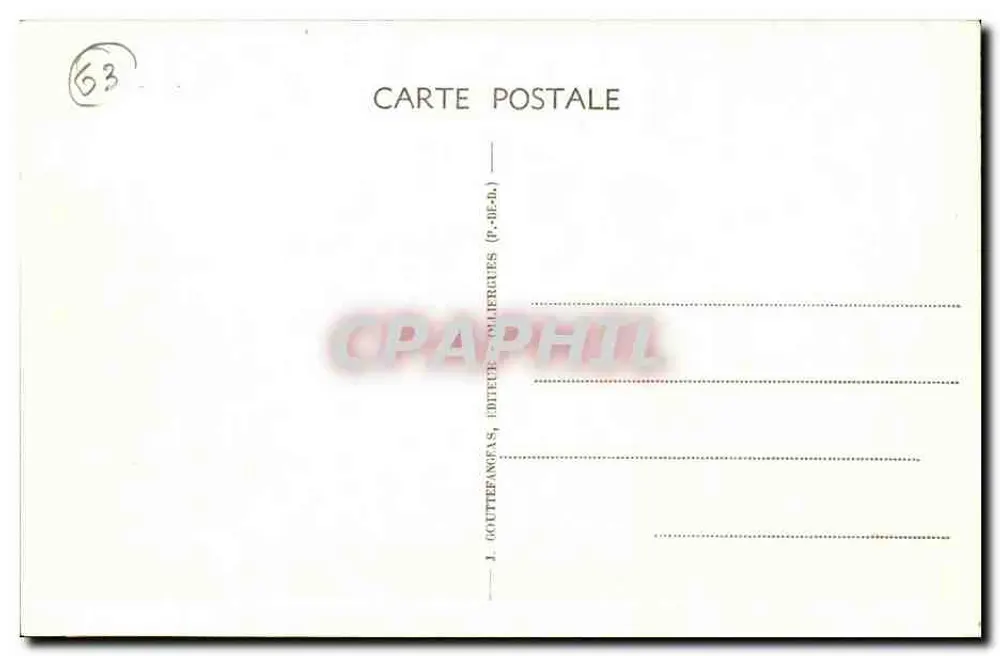 Dintorni del MONT-DORE — Roche Sanadoire (alt. 1288m.) — G. D'O. - 1444 - Verso