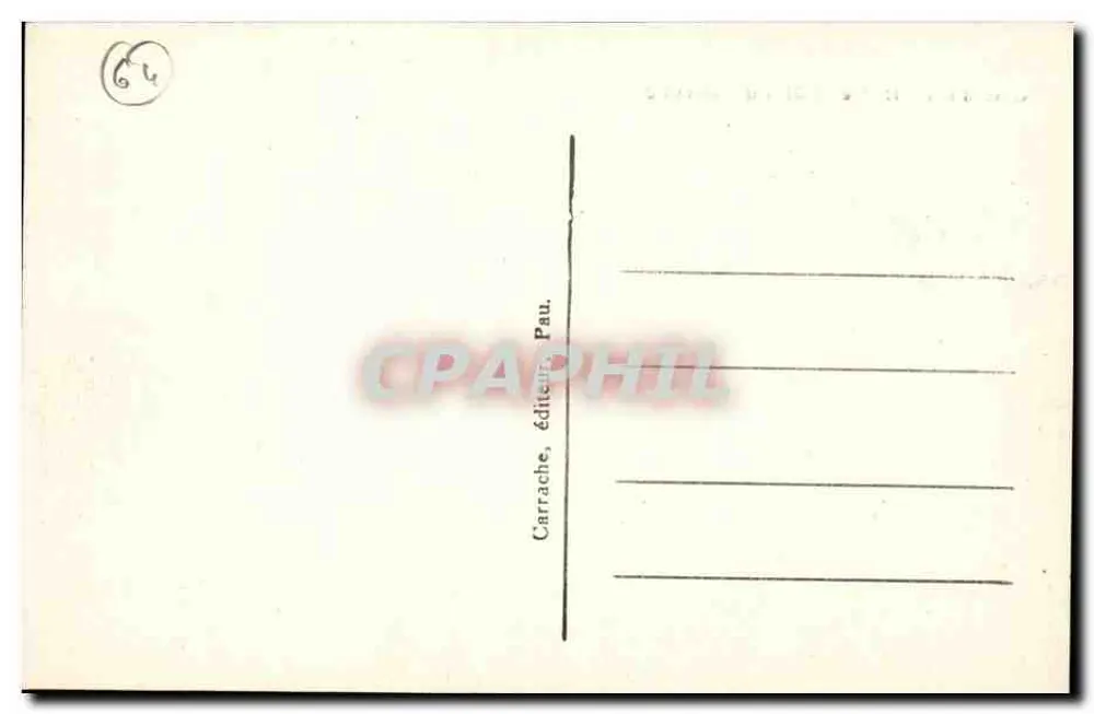 Pau - O Castelo Henri IV — G.C. 34, editor Carrache, Pau - Verso