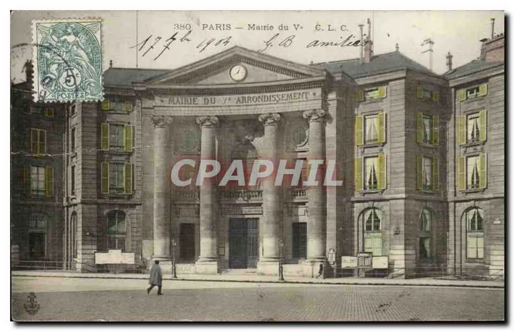 Prefeitura do 5º arrondissement — Paris — C.L.C. n°380 - Frente