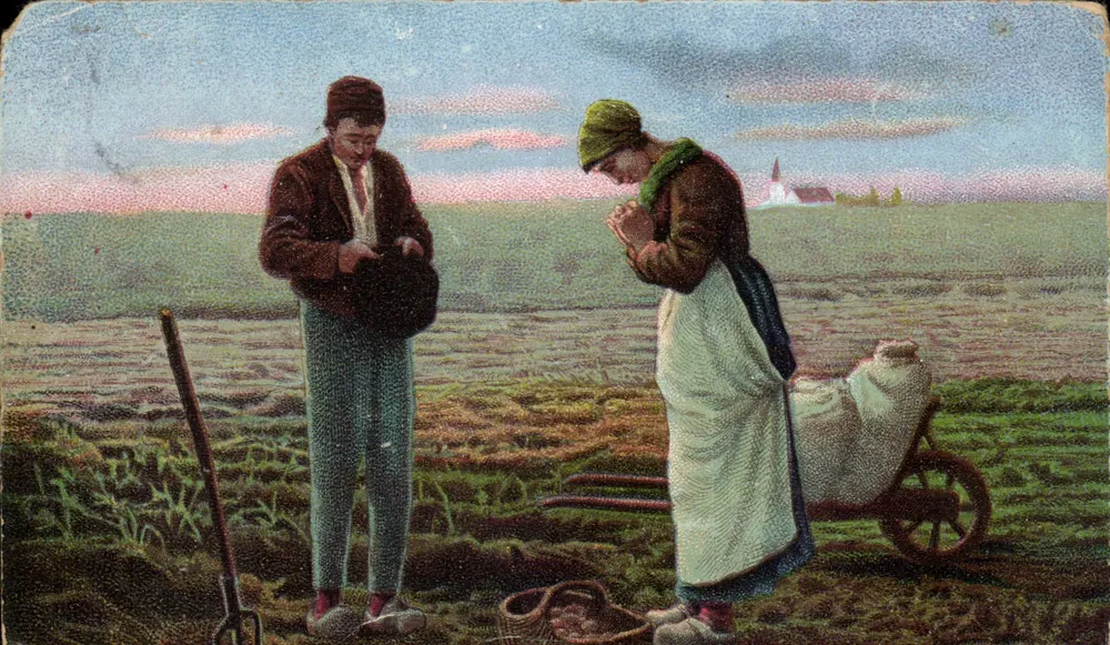 Cena de campo — trabalho nos campos — editor não identificado - Frente
