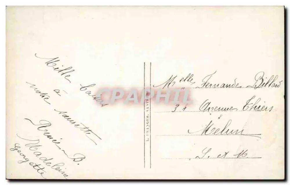 Blumenstrauß aus Rosen und Dahlien — Glückwunsch — L. Dranger, Nantes - Rückseite