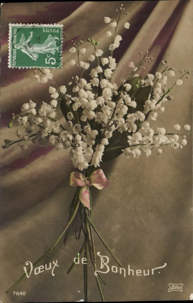 Büschel von Mohnblumen — Glückwünsche — Verlag Litas, n° 7640 - Vorderseite