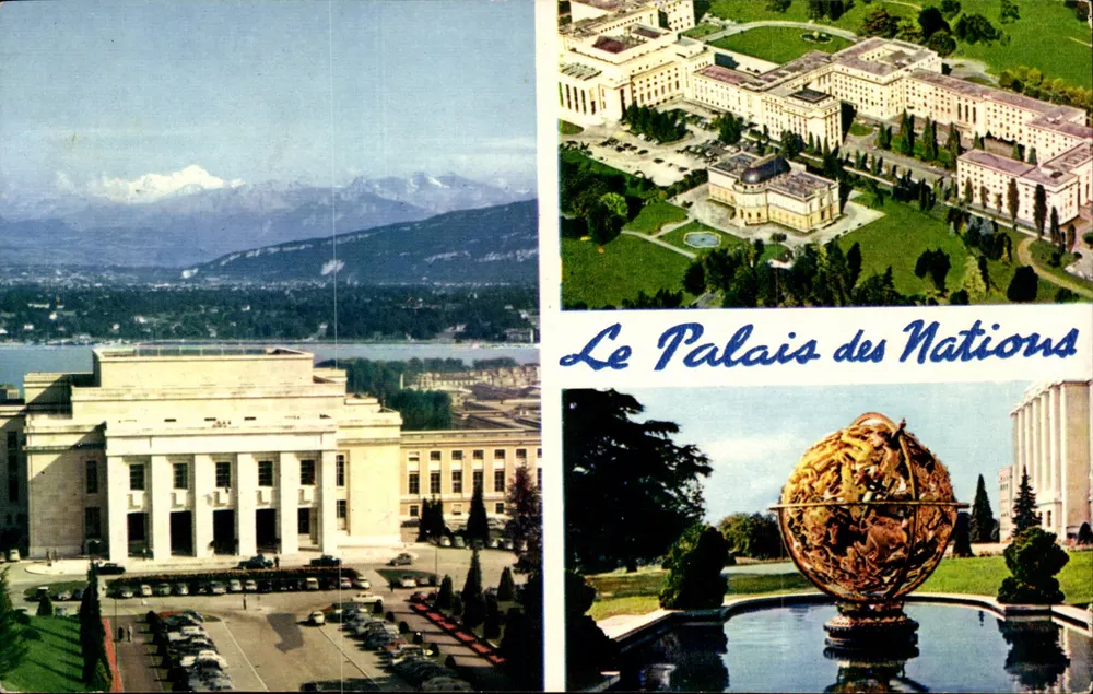 O Palácio das Nações — Genebra — Éditions Jaeger - Frente