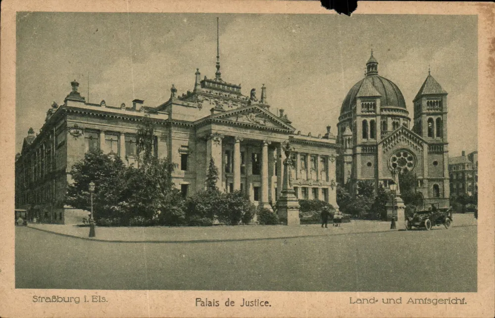 Straßburg i. Els. — Pałac Sądownictwa — Sąd Ziemi i Administracyjny - Awers