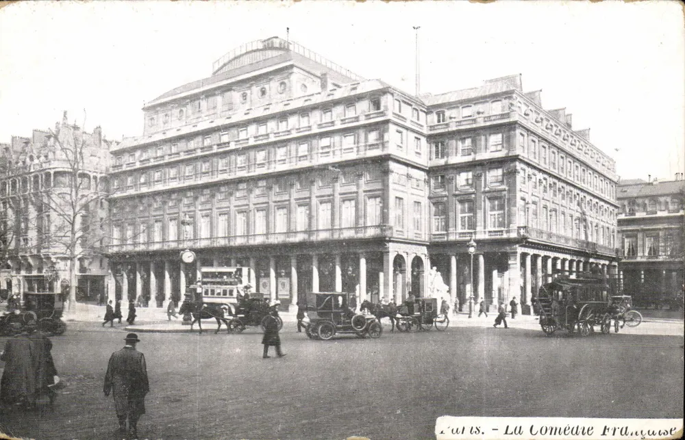 Paris - La Comédie Française — Ansicht des Gebäudes und der Platz - Vorderseite