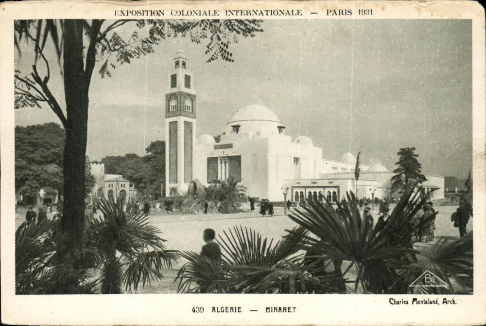 Algérie — Minaret — Exposition Coloniale Internationale — Paris 1931, éditeur Charles Montaland, Arch. - Vorderseite