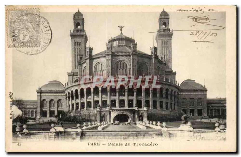PARIS — Paleis van het Trocadéro — B.F. Paris 43 - Voorkant