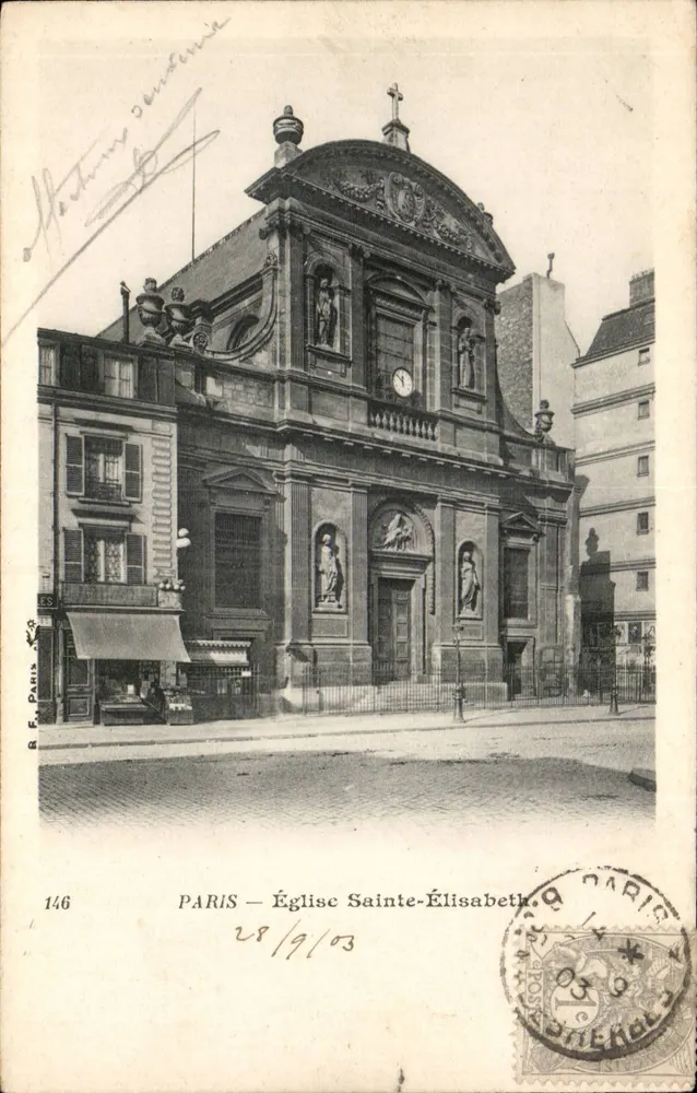 Paris — Igreja de Santa Elisabeto — B.F. Paris, n°146 - Frente