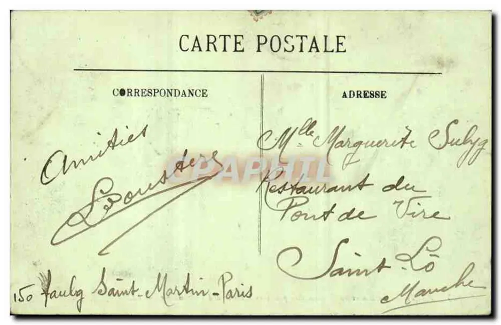 Paris — Le Boulevard Montmartre in Richtung Boulevard Poissonnière — LL. - Rückseite