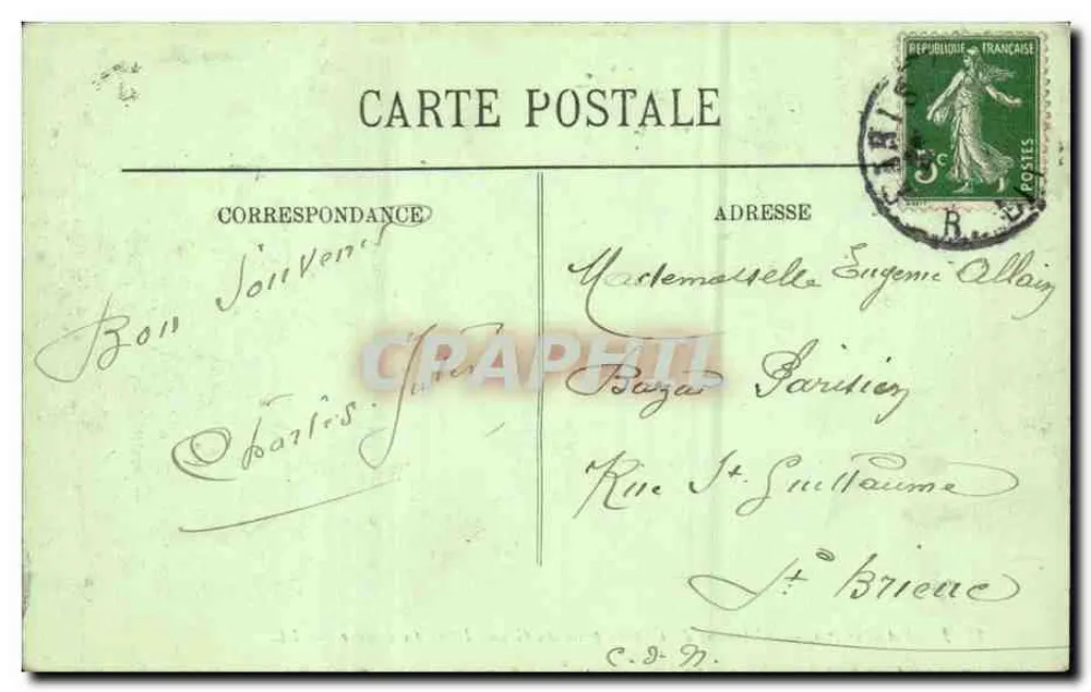 Paris (1.) — Ansicht der Avenue de l'Opéra vom Grand Hôtel du Louvre — LL. n°1262 - Rückseite