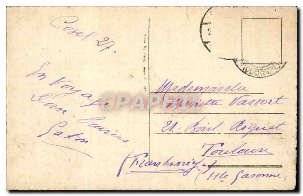 Herbstweide — italienische ländliche Szene — unbekannter Verlag - Rückseite