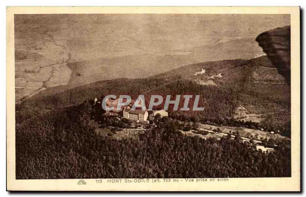 Mont Ste-Odile (Höhe 763 m) — Aufnahme mit Flugzeug — 3. Vereinigung für Photographische Künste, Gernsbourg - Vorderseite