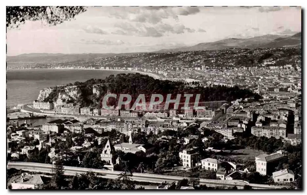 Nice - Allgemeiner Blick auf die Stadt, den Hafen und das Schloss — Éditions S.E.P.T. - Authentische Produktion - Vorderseite