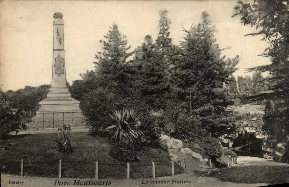 Parc Montsouris — Die Säule Flatters — Delaloy - Vorderseite