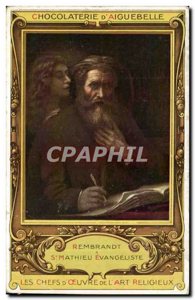 Schokoladenfabrik von Aiguebelle — Heiliger Matthäus Evangelist — Verlag: Rembrandt - Vorderseite