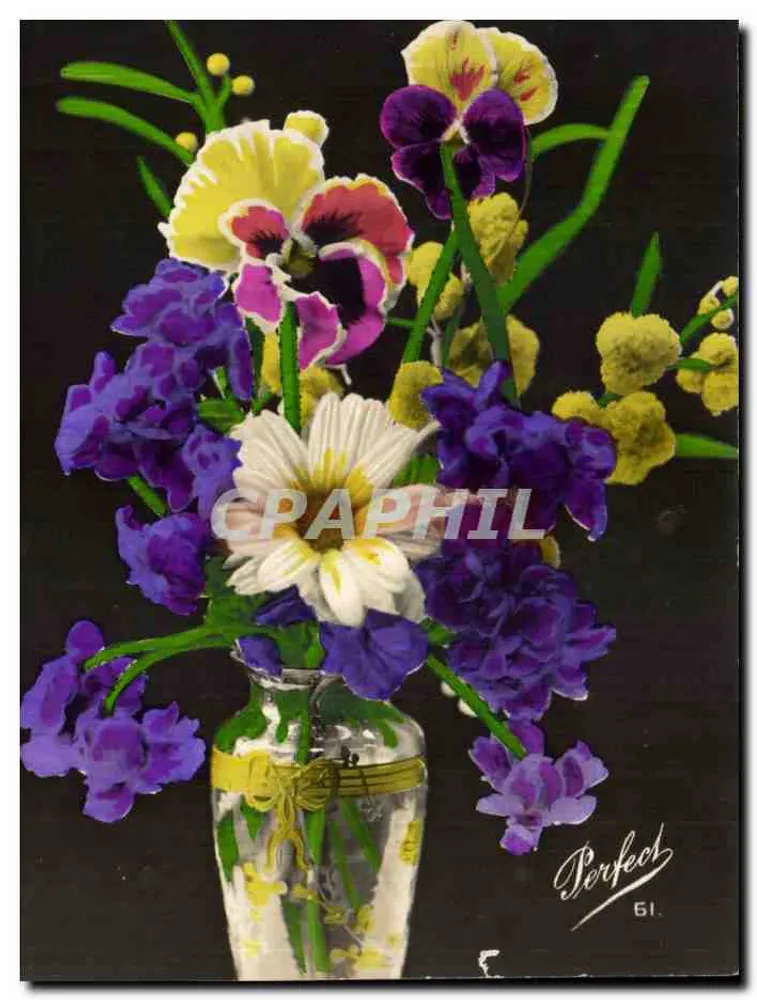 Arranjo de flores coloridas — pintura — Perfect, n° 61 - Frente
