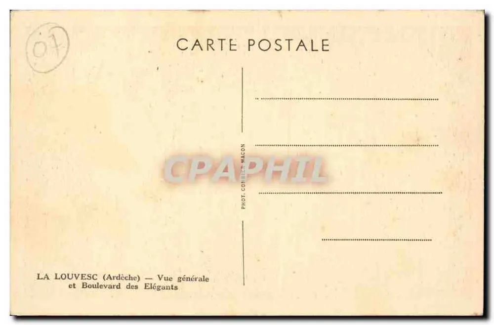 La Louvesc (Ardèche) — Visão geral e Boulevard dos Elegantes — Fot. Coibiet Macon - Verso