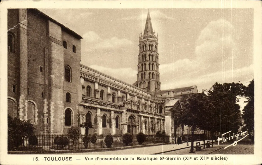 Toulouse — Übersicht der Basilika St-Sernin (11. und 12. Jahrhundert) — Harmignies, n°15 - Vorderseite