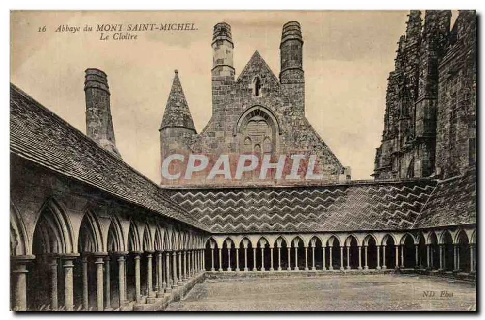 Abadia do MONI SAINT-MICHEL — O Claustro — ND Pha - Frente