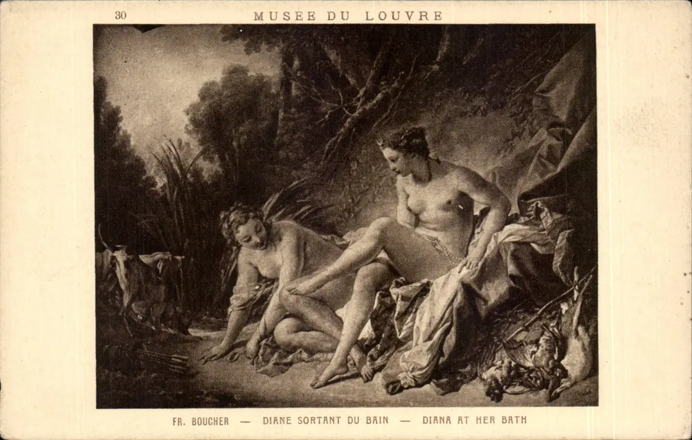 Diana saindo do banho — Museu do Louvre — Fr. Boucher — n°30 - Frente